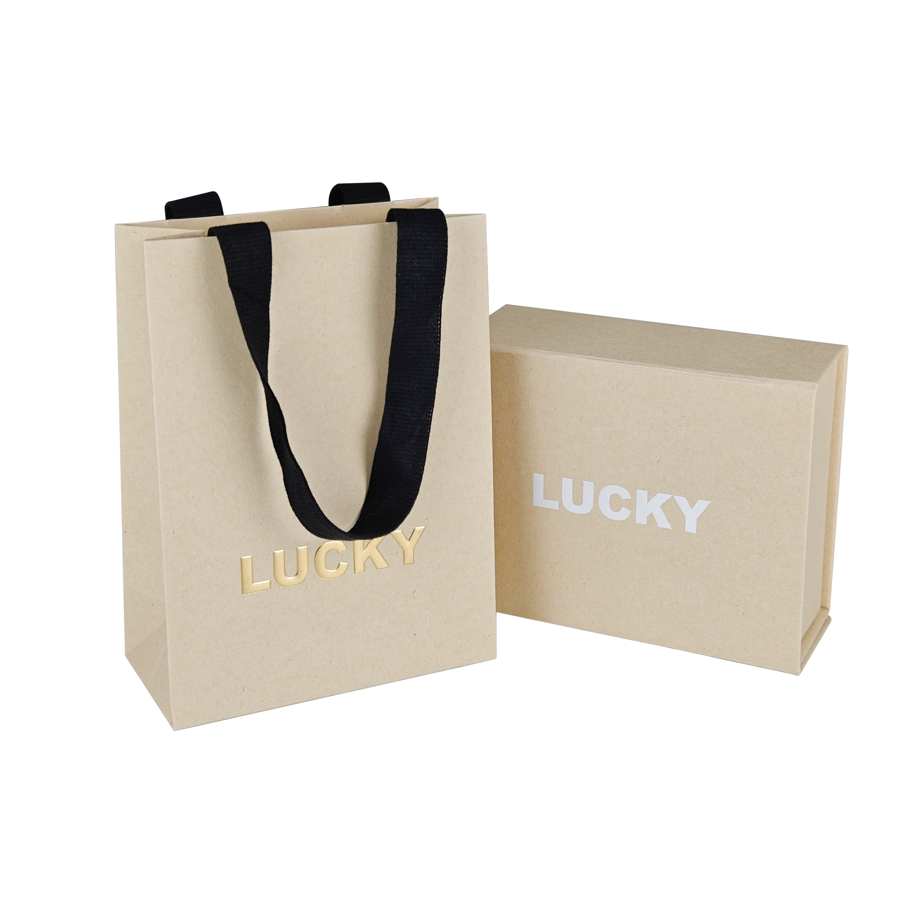 Recyclable custom paper bag for branded packaging